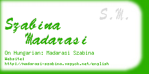 szabina madarasi business card